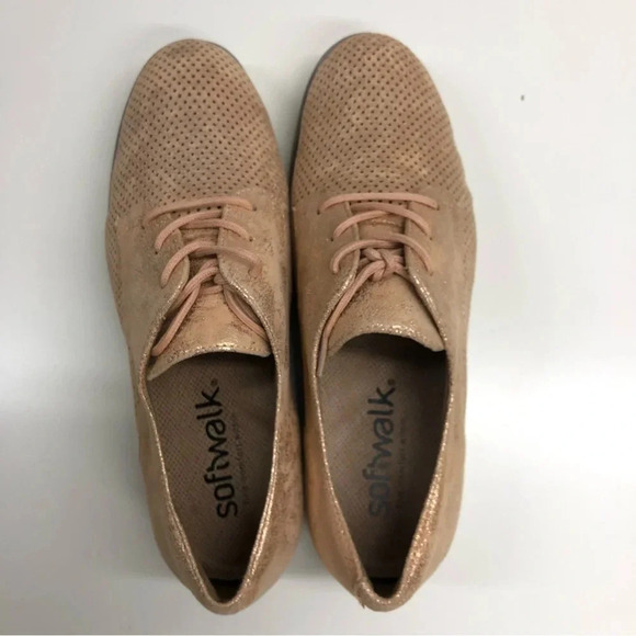 New Softwalk Willis Derby Oxford in Rose Gold Size 7W - Picture 4 of 8